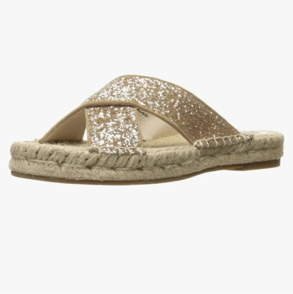 Joie Womens Ianna Espadrille Gold Sandals